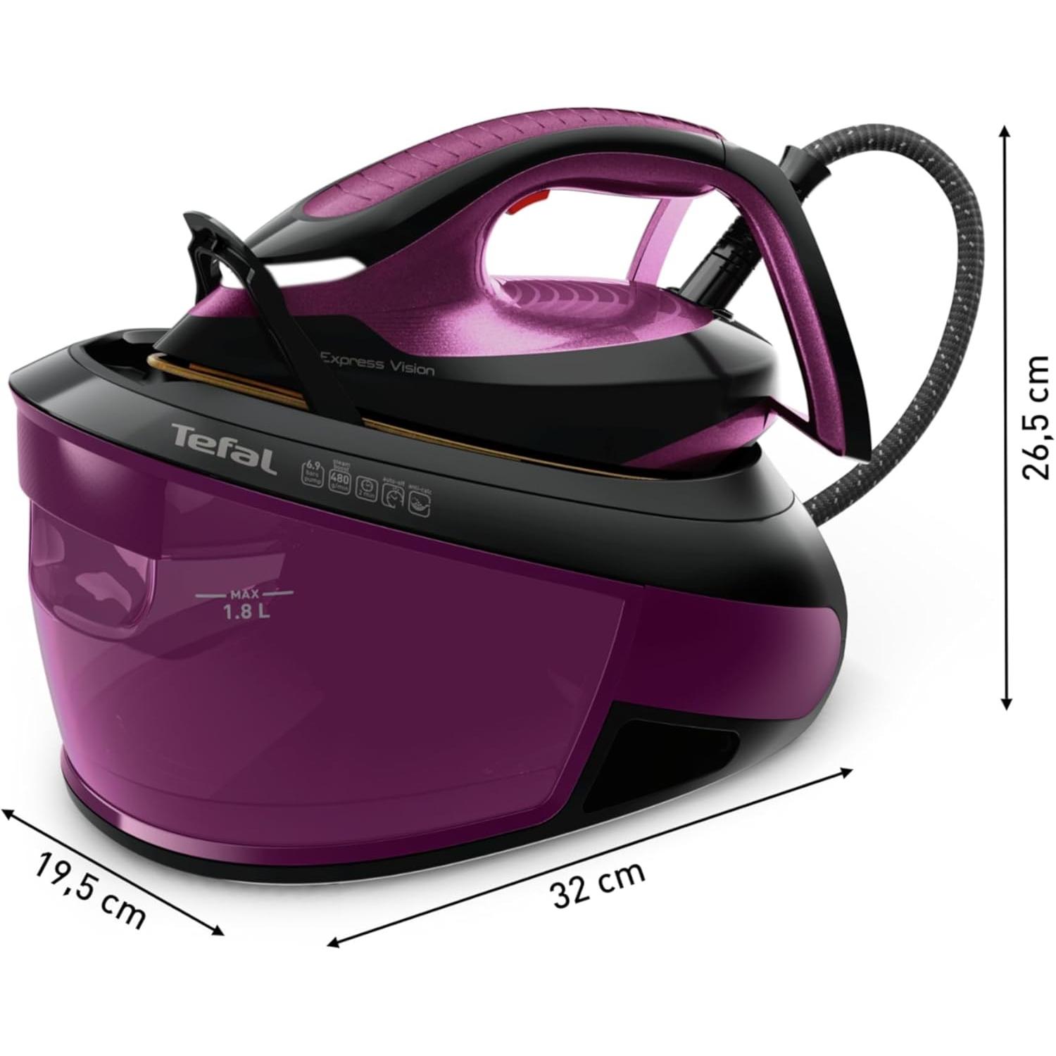 Tefal SV8152E0 Express Vision, Strijkijzer, Paars, Zwart