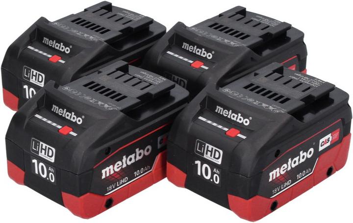 Actual product image Metabo LiHD battery pack set 4x 18 V 10.0 Ah CAS system ( 4x 625549000 ) (18 V)