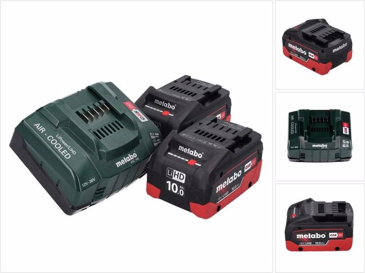 Metabo 18 V basic set 2x battery 10.0 Ah LIHD + ASC 145 charger CAS system (18 V)