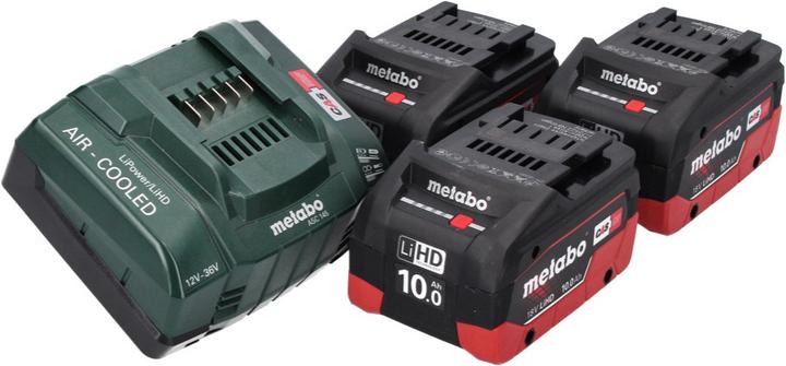 Immagine prodotto Metabo Set di base 18 V 3x batteria ricaricabile 10.0 Ah LIHD + caricatore ASC 145 Sistema CAS (18 V)