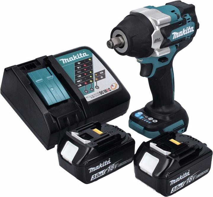 Produktbild Makita DTW 700 RF Akku Schlagschrauber 18 V 700 Nm 1/2" XPT Brushless + 2x Akku 3,0 Ah + Ladegerät