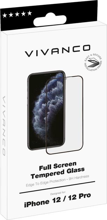 Actual product image Vivanco Full Screen Display Protector Glass for iPhone 12, 12 Pro (1 Piece, Apple iPhone 12, Apple iPhone 12 Pro)