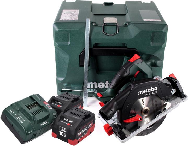Produktbild Metabo KS 18 LTX 57 Akku Handkreissäge 18 V 165 x 20 mm ( 601857840 ) + 2x 10,0 Ah Akku + Ladegerät