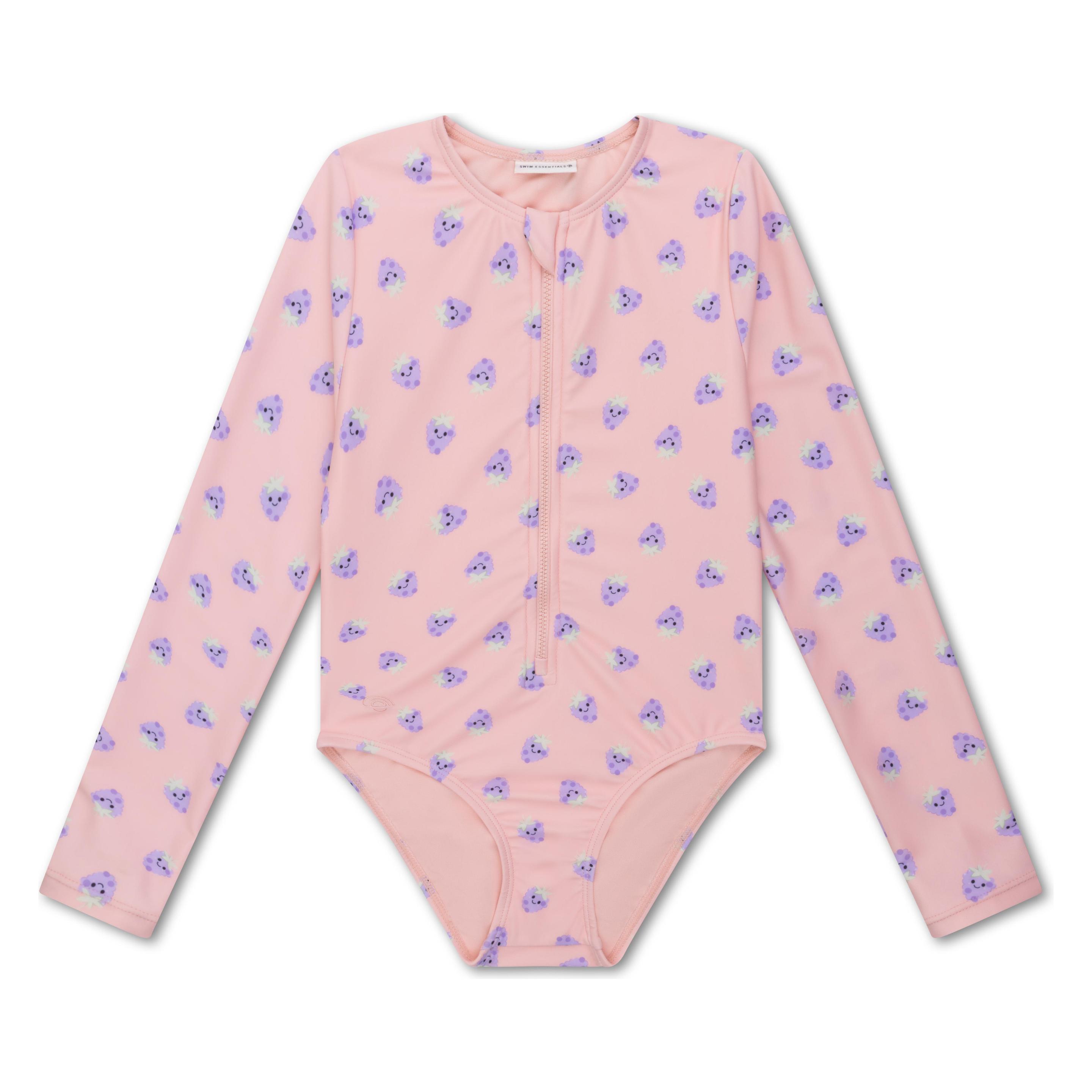 Swim Essentials, Meisjes, Badpakken, Schwimmanzug Mädchen 98/104 Purple Strawberry, Paars, (98, 104)