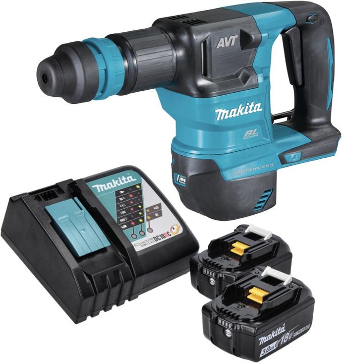 Produktbild Makita DHK 180 RF Akku Meisselhammer 18 V 3,1 J SDS Plus Brushless + 2x Akku 3,0 Ah + Ladegerät (Akkubetrieb, 18 V)