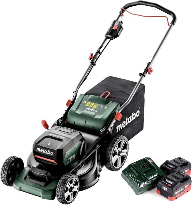 Produktbild Metabo RM 36-18 LTX BL 46 Akku Rasenmäher 36 V ( 2x 18 V ) 46 cm Brushless + 2x Akku 5,5 Ah + Ladege (Akkubetrieb)