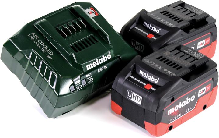 Produktbild Metabo RM 36-18 LTX BL 46 Akku Rasenmäher 36 V ( 2x 18 V ) 46 cm Brushless + 2x Akku 5,5 Ah + Ladege (Akkubetrieb)