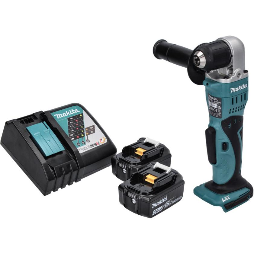 Thumbnail - Makita, Bohrmaschine + Akkuschrauber, DDA 351 RF Akku Winkelbohrmaschine 18 V 13,5 Nm + 2x Akku 3,0 Ah + Ladegerät (Akku...