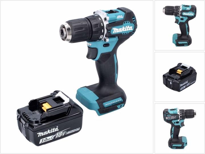 Produktbild Makita DDF 487 F1 Akku Bohrschrauber 18 V 40 Nm Brushless + 1x Akku 3,0 Ah - ohne Ladegerät (Akkubetrieb)