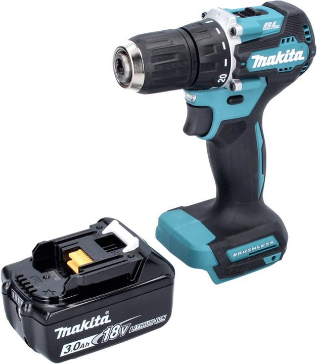 Produktbild Makita DDF 487 F1 Akku Bohrschrauber 18 V 40 Nm Brushless + 1x Akku 3,0 Ah - ohne Ladegerät (Akkubetrieb)