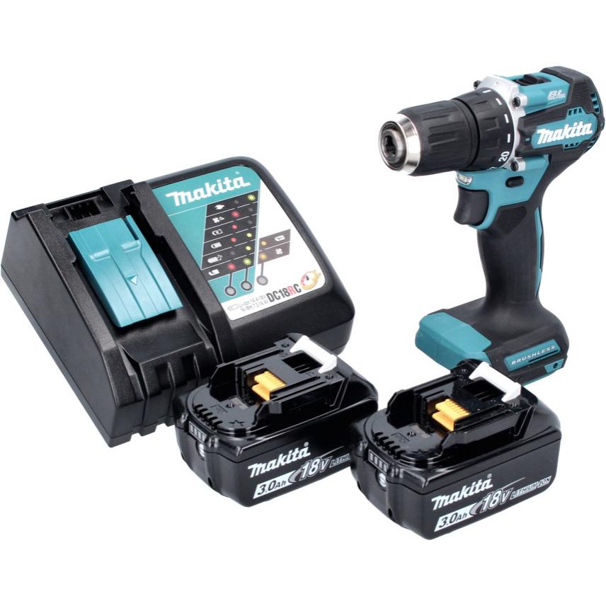 Thumbnail - Makita, Bohrmaschine + Akkuschrauber, DDF 487 RF Akku Bohrschrauber 18 V 40 Nm Brushless + 2x Akku 3,0 Ah + Ladegerät (A...