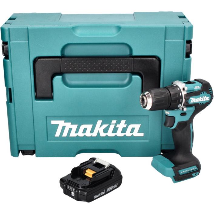 Thumbnail - Makita, Bohrmaschine + Akkuschrauber, DDF 487 A1J Akku Bohrschrauber 18 V 40 Nm Brushless + 1x Akku 2,0 Ah + Makpac - oh...