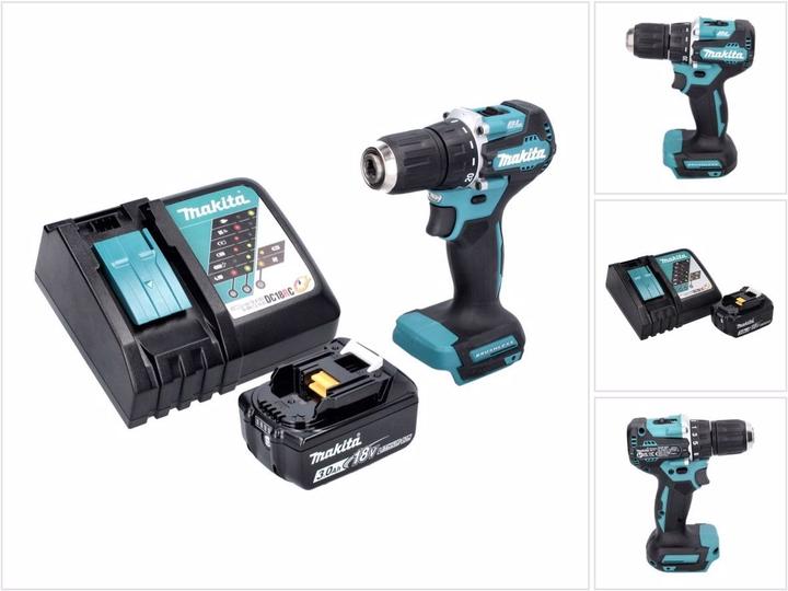Immagine prodotto Makita Trapano avvitatore a batteria DDF 487 RF1 18 V 40 Nm Brushless + 1x batteria 3,0 Ah + caricabatterie (Batteria ricaricabile)