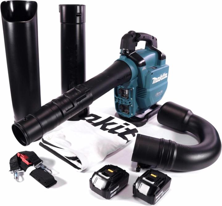 Produktbild Makita DUB 363 T2V Akku Gebläse / Laubsauger 36 V ( 2x 18 V ) Brushless + Absaug Set + 2x Akku 5,0 A (Akkubetrieb, Laubsauger)
