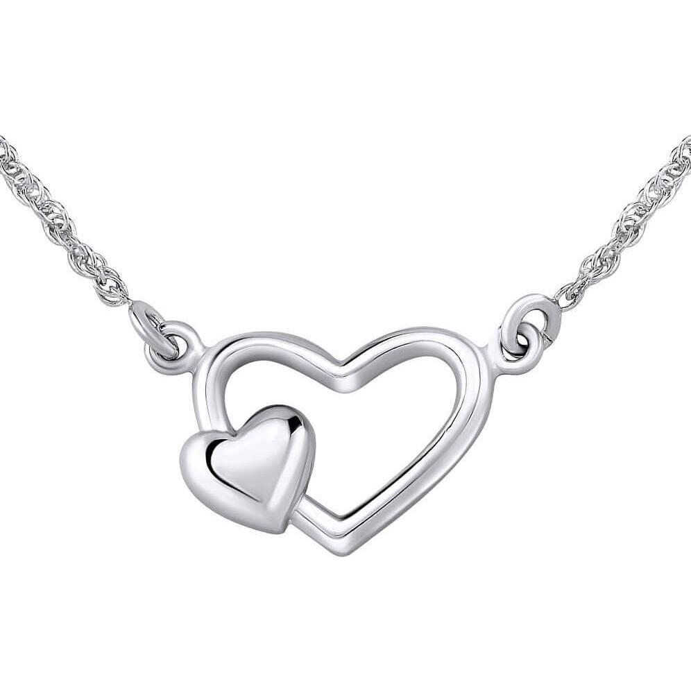 Silvego, Collana, Collana romantica in argento con cuori ZTJ71251