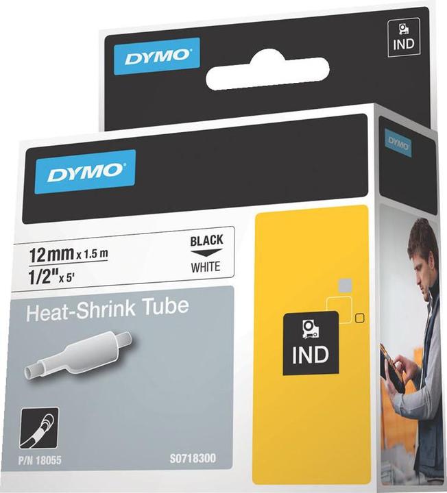 Produktbild Dymo Rhino Heissschrumpfschlauch (1.20 cm, Weiss)