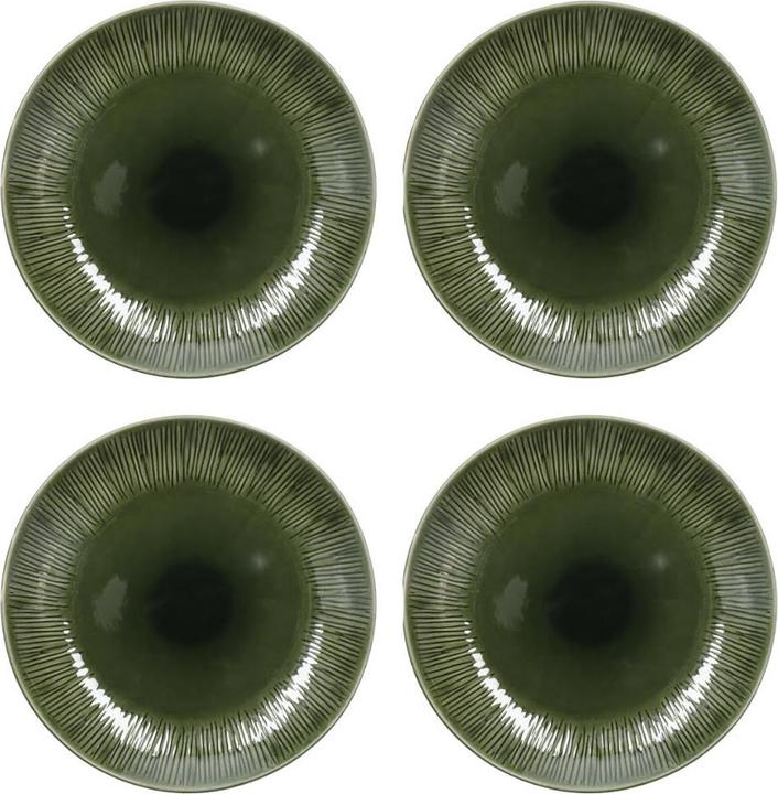 Immagine prodotto Mikasa Piatti da portata in gres Jardin, set di 4, 27 cm, verde (4 x, 27 cm)