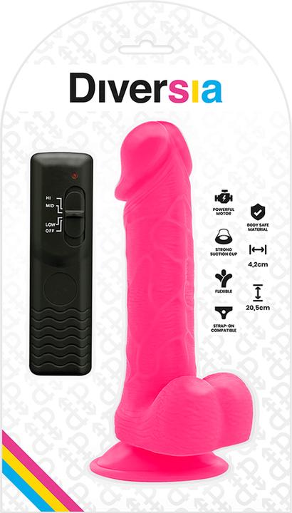 Image du produit Diversia Godemiché Flexible Vibrant 20,5 cm - Rose