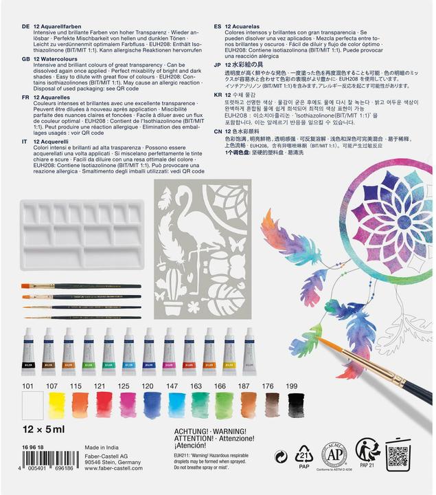 Productafbeelding Faber-Castell Aquarel schilderij set (Veelkleurig, 108 ml)