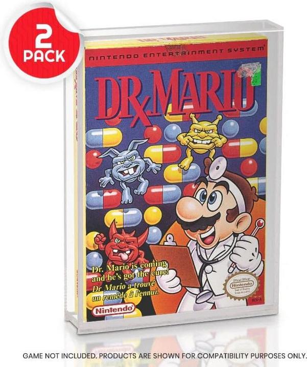 Actual product image Evoretro Acrylic case 2-pack for NES games (DSi XL)