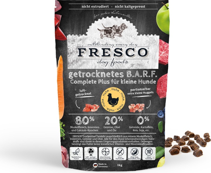 Actual product image Fresco Dry Barf Complete Plus Mini Chicken (Adult, Junior, Senior, 1 pcs., 1027 g)