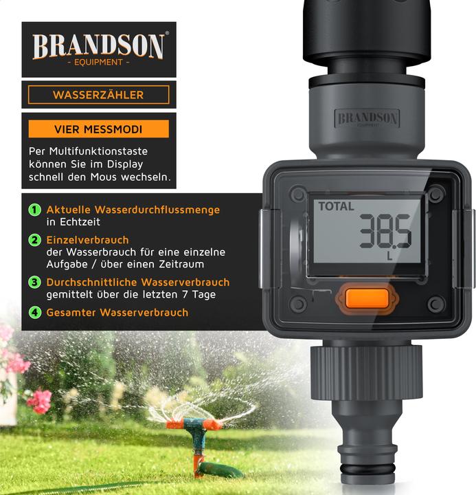 Produktbild Brandson Digitaler Wasserzähler (Bewässerungsuhr)