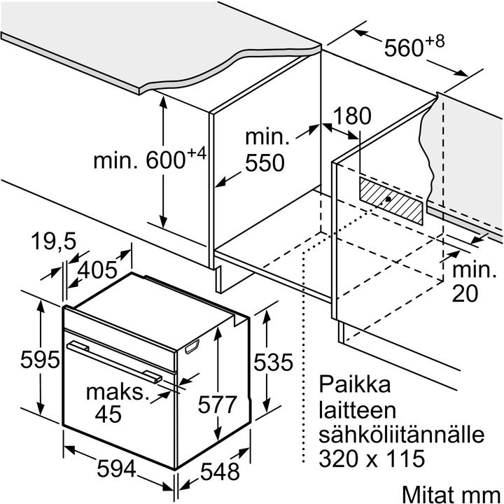 Image du produit Bosch Hausgeräte Bosch Cuisinière encastrable/four HBG7221B1