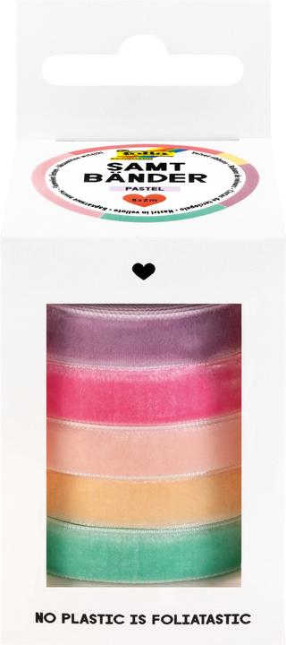 Folia Samtbänder Pastell (5x)