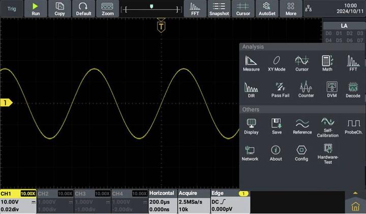 Actual product image Voltcraft DOV2504 LA Digital-Oszilloskop 250 MHz 4-Kanal 1.25 GSa/s 100 Mpts 12 (CAT II)