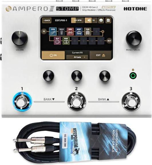 Produktbild Hotone Effektgerät Ampero II Stomp Amp-Modeler mit Kabel