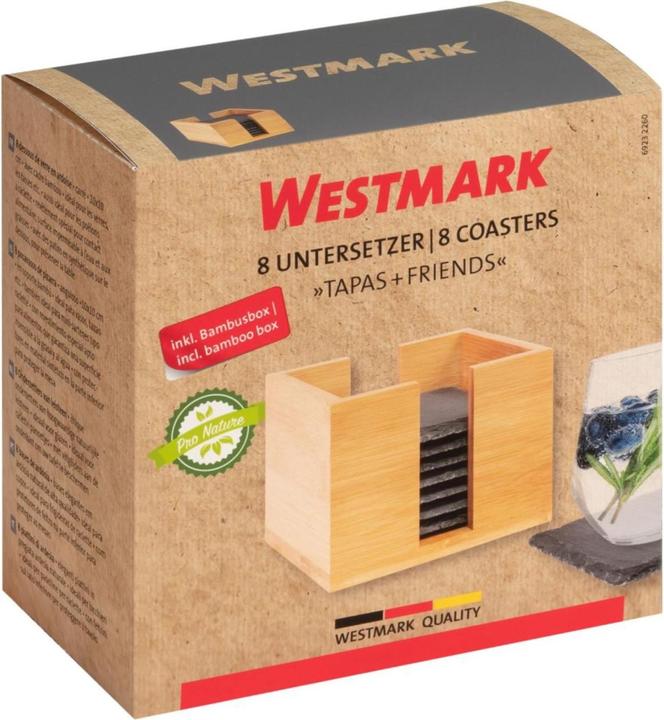 Actual product image Westmark Natural Slate Coaster Set of 8 (8x, Glass coaster)