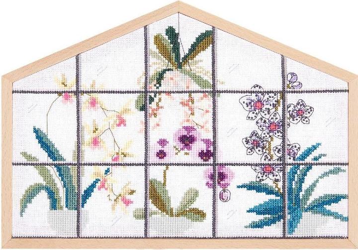 Actual product image Rico Design Cross stitch embroidery, orchids.100215