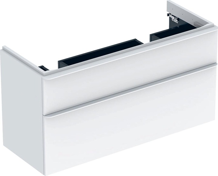 Geberit Keramag / mobiletto Smyle Square per lavabo doppio 120 cm bianco 500356001 (118,5 x 47 x 62 cm)