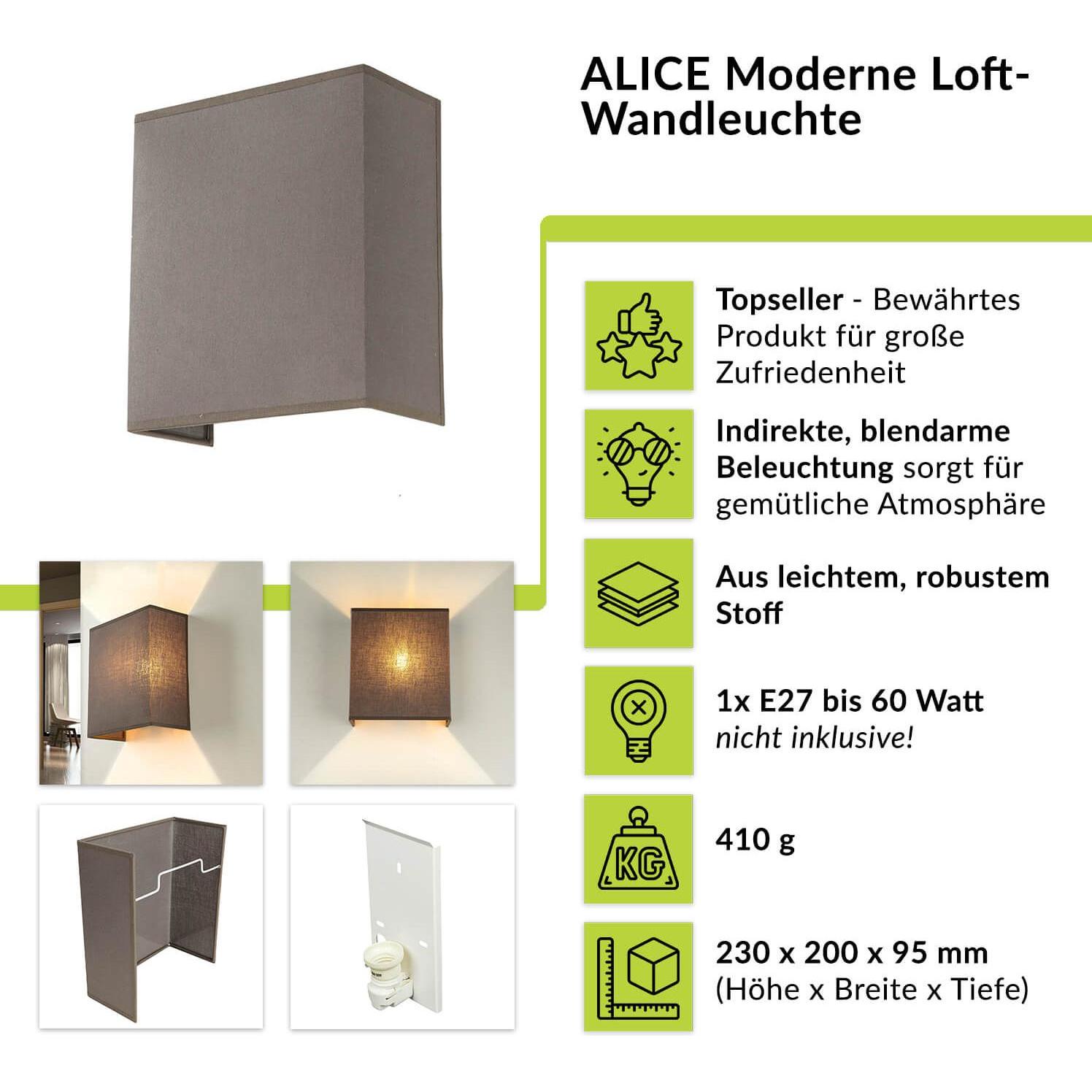 Thumbnail - Licht-Erlebnisse, Wandleuchte + Deckenleuchte, Alice (E27)