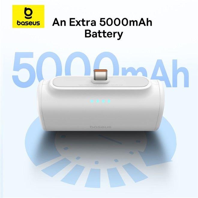 Actual product image Baseus Compact Series Fast Charging USB-C Powerbank 20W (5000 mAh, 20 W, 18.50 Wh)