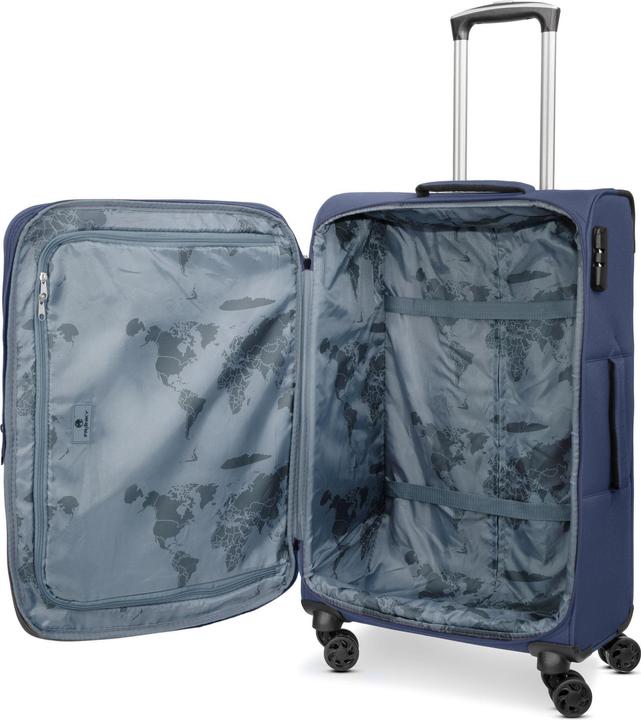 Actual product image Franky Melbourne 3.0 4-wheel suitcase set, 3-piece, with stretch fold (180 l)