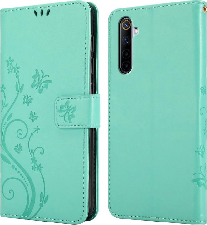 Produktbild Cadorabo Flower Book Hülle für Realme 6 4G / 6s (Apple iPhone 6s, Apple iPhone 6)