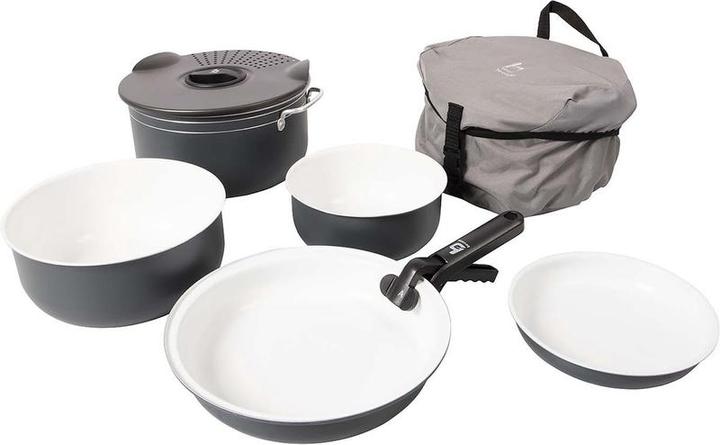 Bo-Camp Bo -Camp - Set de poêles - Camping - 7 -pièces - Revêtement céramique - Aluminium