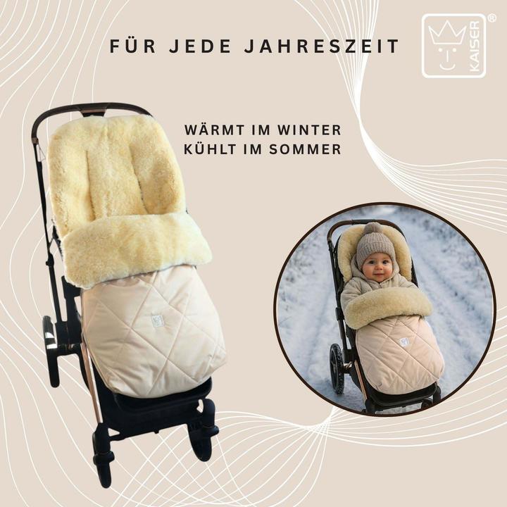 Actual product image Kaiser Baby Kaiser Lammfell Fusssack Coosy, cream