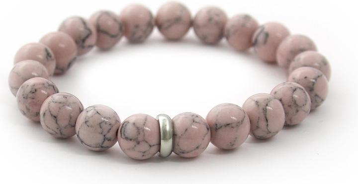Immagine prodotto Beneto Bracciale di perline in howlite rosa MINK38 / 17