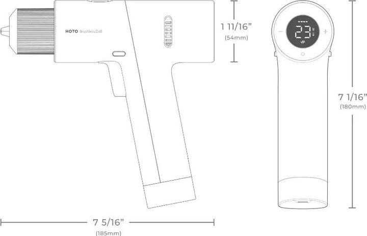 Actual product image Hoto QWLDZ001 drill 1400 RPM Black
