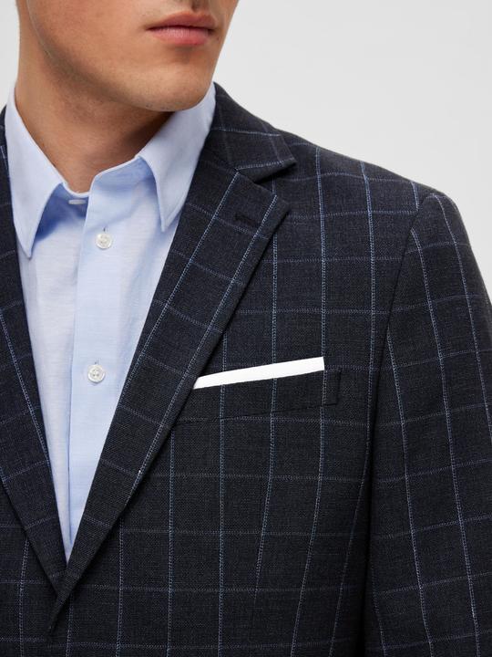 Actual product image Selected Checked Linen Blazer (44)