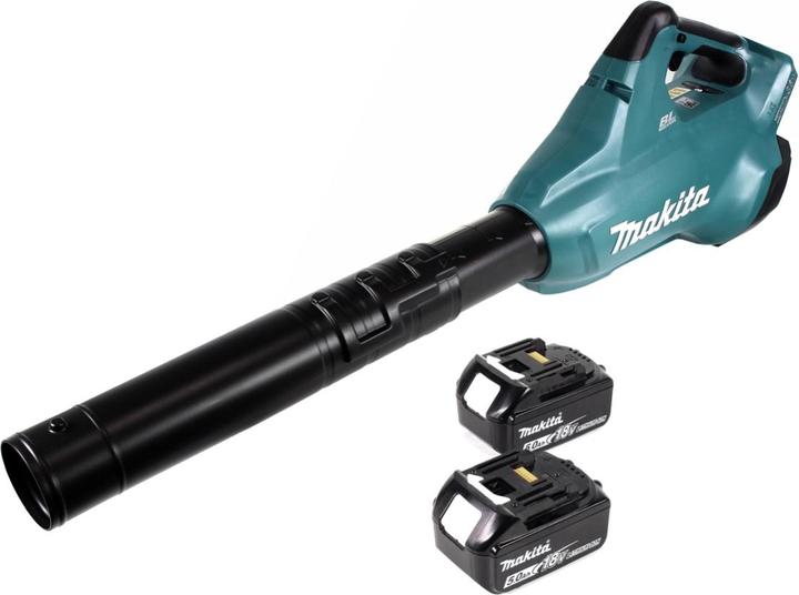Productafbeelding Makita DUB 362 T 2x18 Volt accu bladblazer + 2x 5 Ah accu - zonder lader (Oplaadbare batterij, Bladblazer)