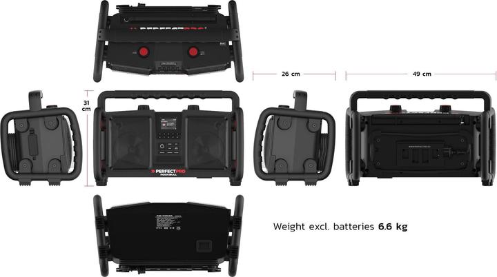 Productafbeelding PerfectPro Rockbull (DAB+, FM, Bluetooth)