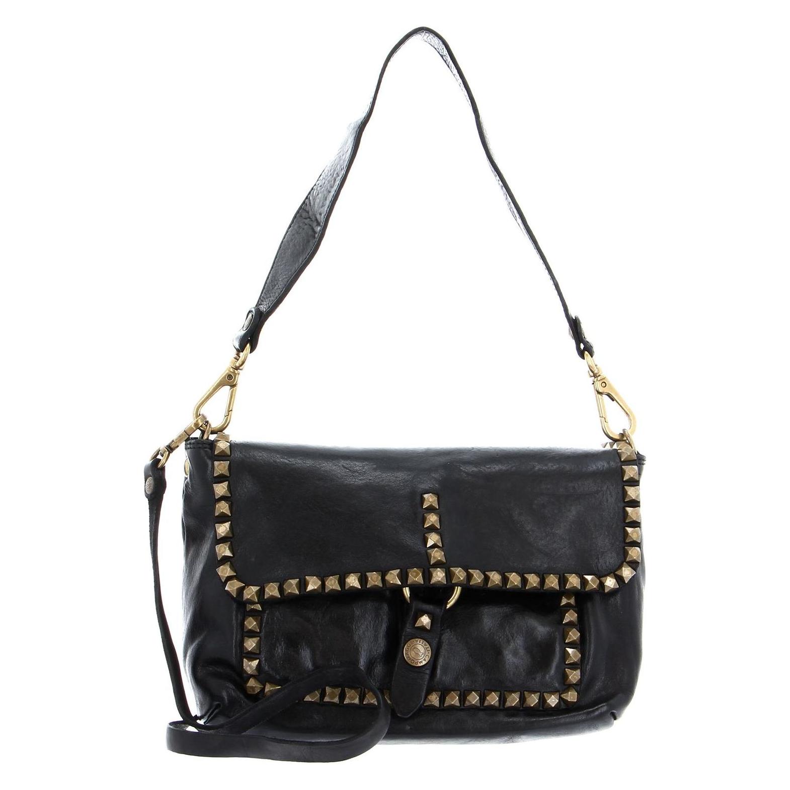 Campomaggi, Damen, Handtasche, Crossbody Bag, Schwarz