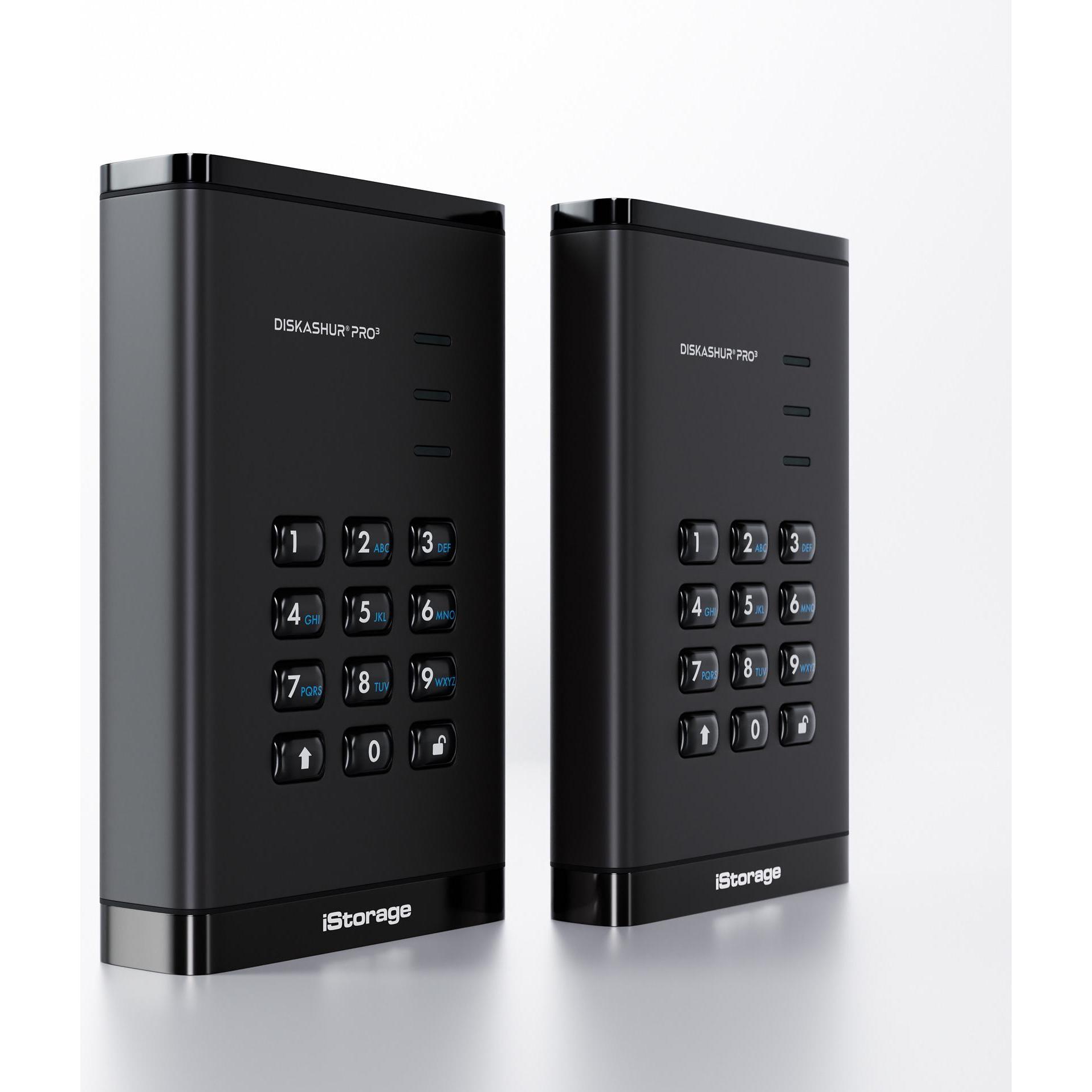 iStorage diskAshur PRO3 HDD 1TB (1 TB), Externe Festplatte, Schwarz