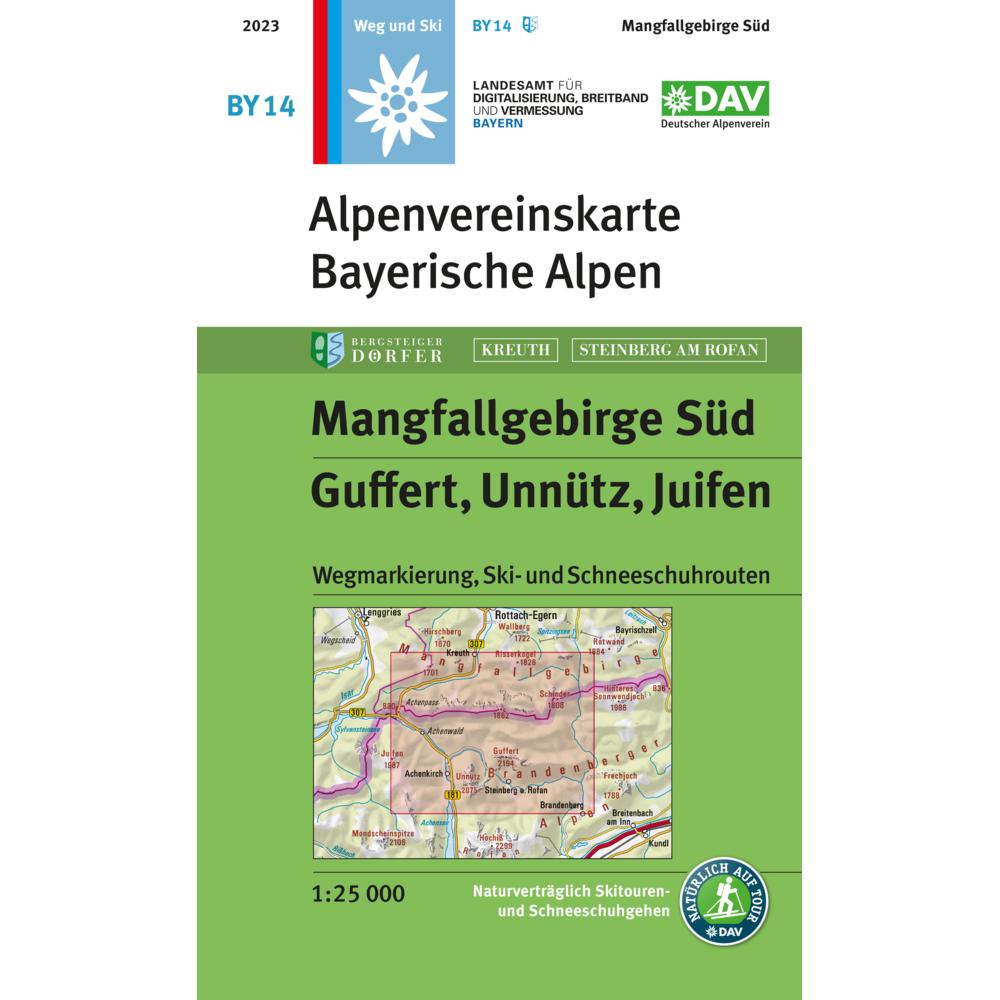 Mangfallgebirge Süd - Guffert, Unnütz, Juifen, Landkarte