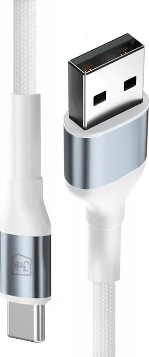 Produktbild 3MK Kabel Hyper Cable N-SERIES USB-A do USB-C 1m 9V/2A 18W biały (1 m, USB 2.0, 18 W)