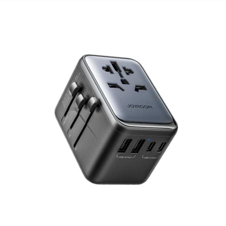 Actual product image Joyroom 65W GaN Universal Travel Adapter 3 USB-C & 2 USB-A