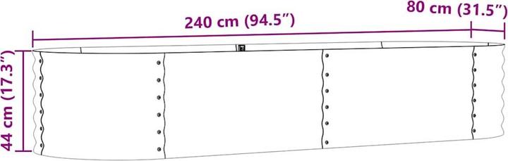 Produktbild vidaXL Metallpflanzer